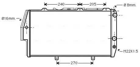 Радіатор AUDI 100-200 MT-AT 84-89 (Ava) AVA AVA COOLING AI2020