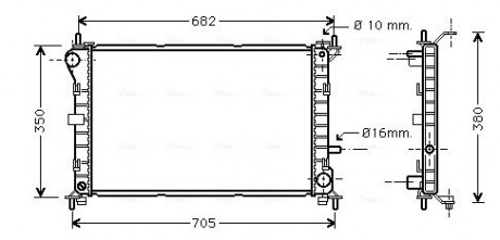 Радиатор FOCUS 14-6-8 MT AC 98-05 (Ava) AVA AVA COOLING FD2264