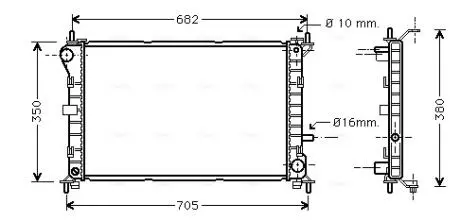 Радиатор FOCUS 14-6-8 MT AC 98-05 (Ava) AVA AVA COOLING FD2264