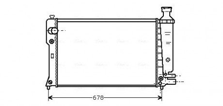 Радиатор PEUG 405 MT-AT 87-92 (Ava) AVA AVA COOLING PE2097