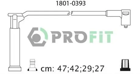 Комплект кабелів високовольтна PROFIT 1801-0393