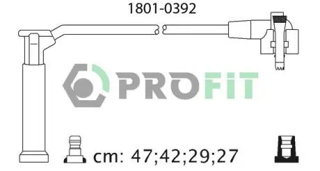 Комплект кабелів високовольтна PROFIT 1801-0392