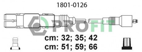 Комплект кабелей высоковольтных PROFIT 1801-0126