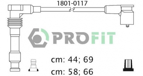 Комплект кабелей высоковольтных PROFIT 1801-0117 (фото 1)