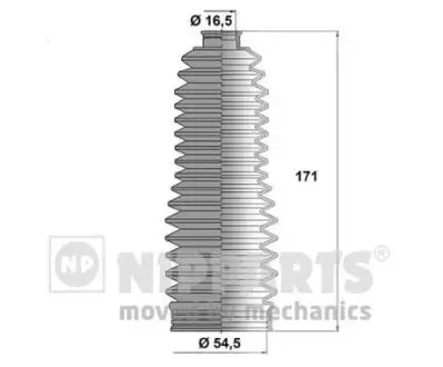 Пільовік рульова механізму NIPPARTS J2842028