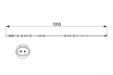 Датчик знос гальмівніх колодок BOSCH 1987473508 (фото 1)