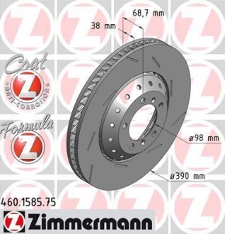 Тормозные диски Formula Z ZIMMERMANN 460158575 (фото 1)
