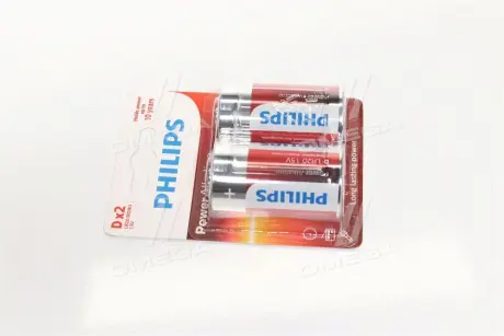 Батарейки цилиндрические. щелочные PHILIPS LR20P2B/10