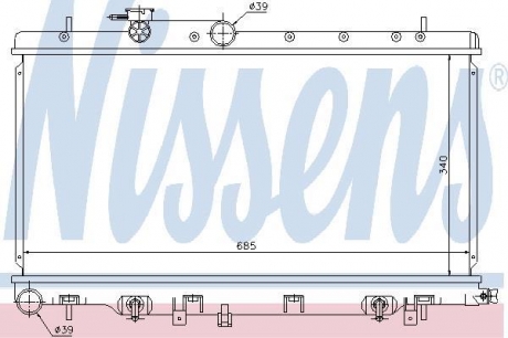 Радиатор охлаждения двигателя NISSENS 67711