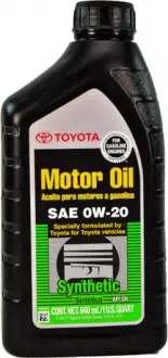 Масло моторне / Lexus / Daihatsu Synthetic Motor Oil 0W-20 (1 л) TOYOTA 002790wqte (фото 1)