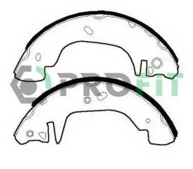 Фото 1 - колодки гальмівні барабанні PROFIT 5001-0542 Колодки гальмівні барабанні PROFIT 5001-0542 (фото 1)