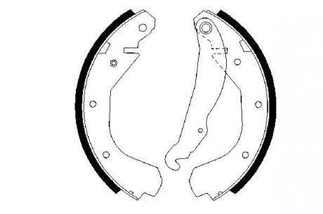 Тормозные колодки. барабанные BOSCH 0986487199