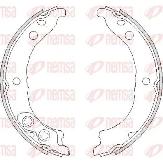 Колодки тормозные барабанные REMSA 4728.00