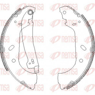 Колодки тормозные барабанные REMSA 4417.01 (фото 1)
