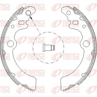 Колодки тормозные барабанные REMSA 4143.00
