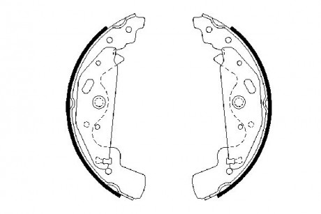 Колодки гальмівні барабанні BOSCH 0986487643