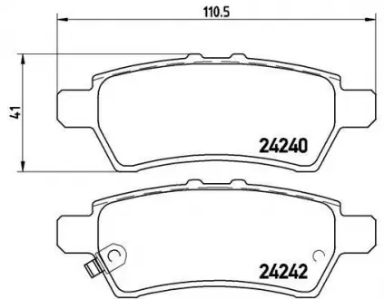 Колодки гальмівні дискові BREMBO P56060