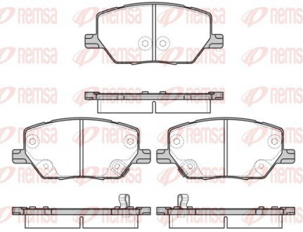 Колодки тормозные дисковые REMSA 1640.02