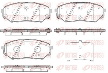 Колодки тормозные дисковые REMSA 1661.02 (фото 1)