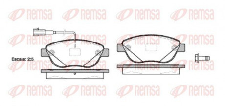 Колодки тормозные дисковые REMSA 0859.12