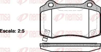 Колодки тормозные дисковые REMSA 0434.54