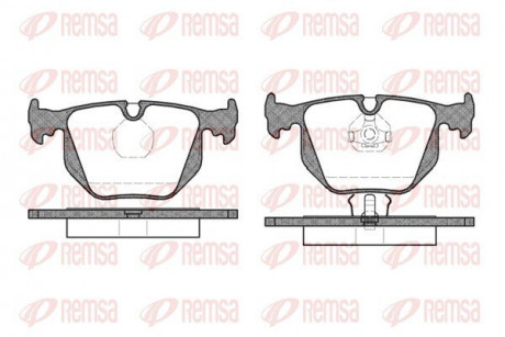 Колодки тормозные дисковые REMSA 0381.00