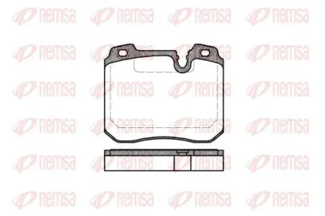 Колодки тормозные дисковые REMSA 0378.00