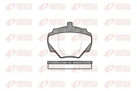 Колодки тормозные дисковые REMSA 0222.00 (фото 1)