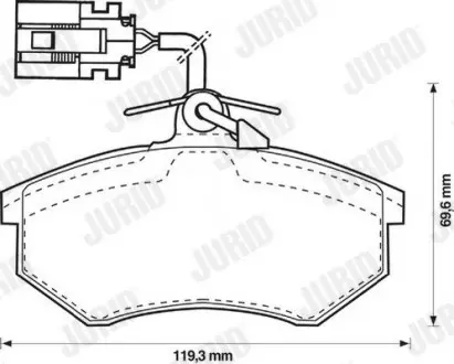 Колодки тормозные дисковые Jurid 571856J