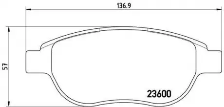 Тормозные колодки. к-кт. BREMBO P61 068