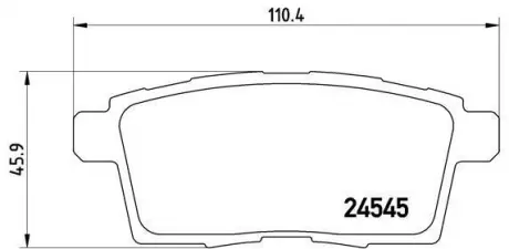 Тормозные колодки. к-кт. BREMBO P49 041