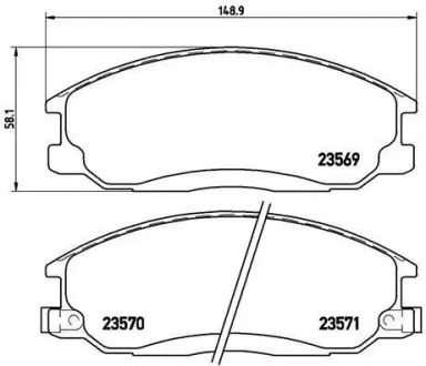 Тормозные колодки. к-кт. BREMBO P30 013