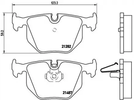 Тормозные колодки. к-кт. BREMBO P06 044