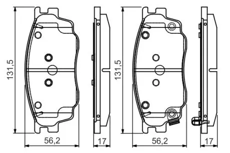 Колодки тормозные дисковые BOSCH 0986495087 (фото 1)