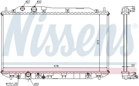 Радиатор охлаждения NISSENS 68141
