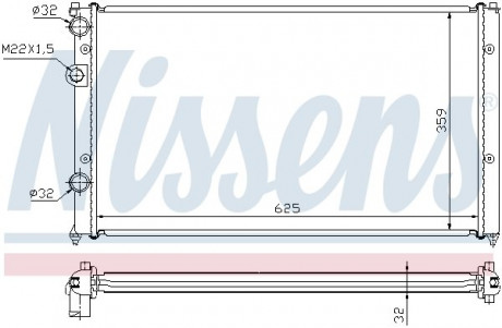 Радиатор охлаждения NISSENS 652551