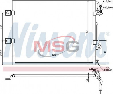 Конденсер кондиционера NISSENS 94858