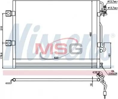 Конденсер кондиціонера NISSENS 94858