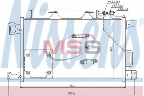 Конденсер кондиціонера NISSENS 94857