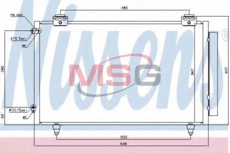 Конденсер кондиционера NISSENS 94719