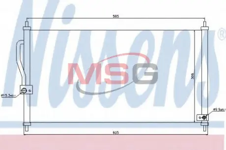 Конденсер кондиционера NISSENS 94458