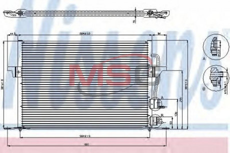 Конденсер кондиционера NISSENS 94308