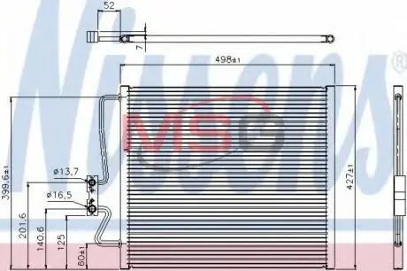 Конденсер кондиционера NISSENS 94275