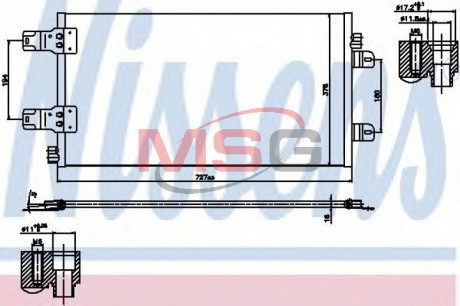 Конденсер кондиционера NISSENS 940186