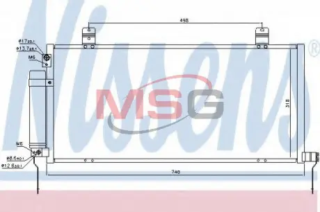 Конденсер кондиціонера NISSENS 940164
