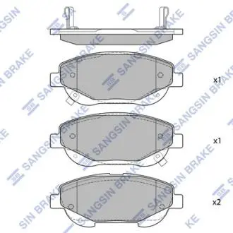 Колодки гальмівні дискові Hi-Q Hi-Q (SANGSIN) SP1579