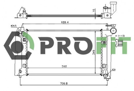 Радиатор охлаждения PROFIT 1740-0400 (фото 1)