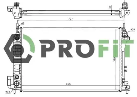 Радиатор охлаждения PROFIT 1740-0385