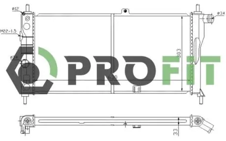 Радіатор охолоджування PROFIT 1740-0381