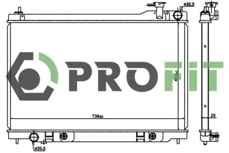 Радіатор охолоджування PROFIT 1740-0260 (фото 1)